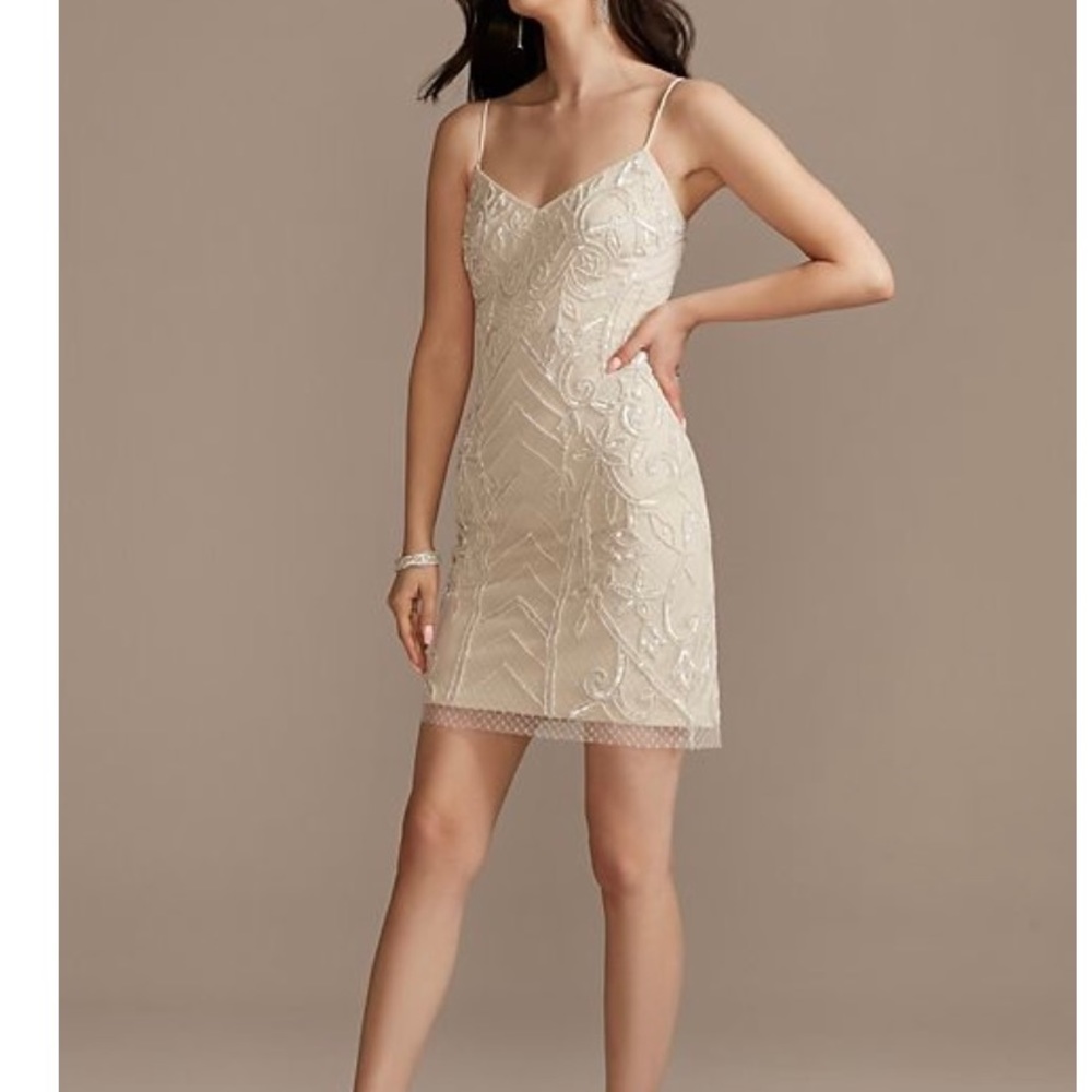Hand Beaded Slip Wedding Dress